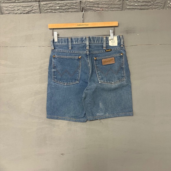 Wrangler Pants - Wrangler Vintage High Waisted Denim Shorts Medium Wash Blue 100% Cotton 29 Waist